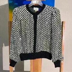 Vintage Neiman Marcus Partique New York 1980’s Bedazzle Sparkle Cardigan